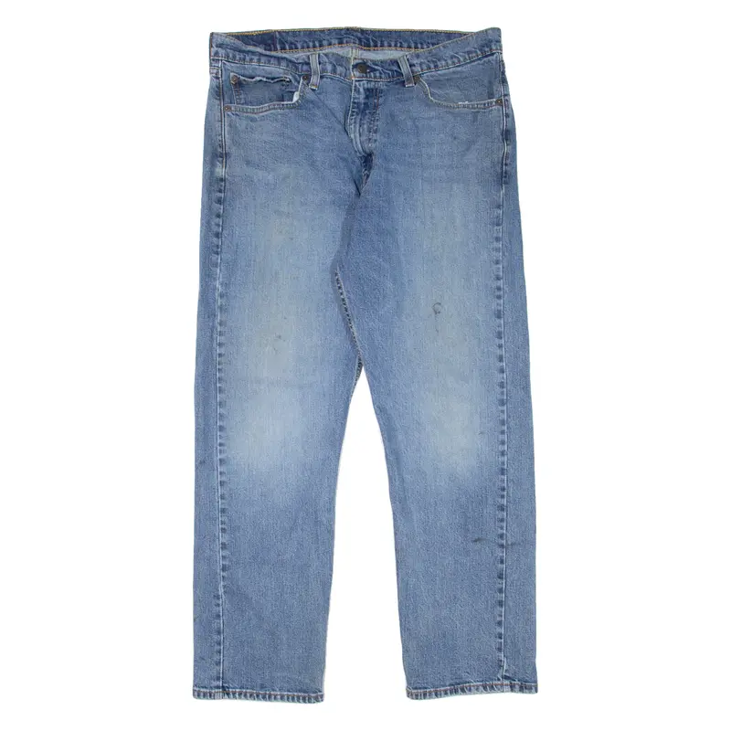 Levi's 505 Jeans Mens Blue Regular Straight Stone Wash W36 L30 1