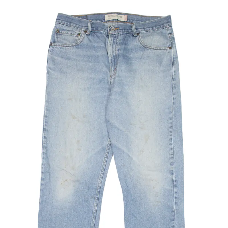 Levi's 505 Jeans Mens Blue Regular Straight Stone Wash W36 L34 2