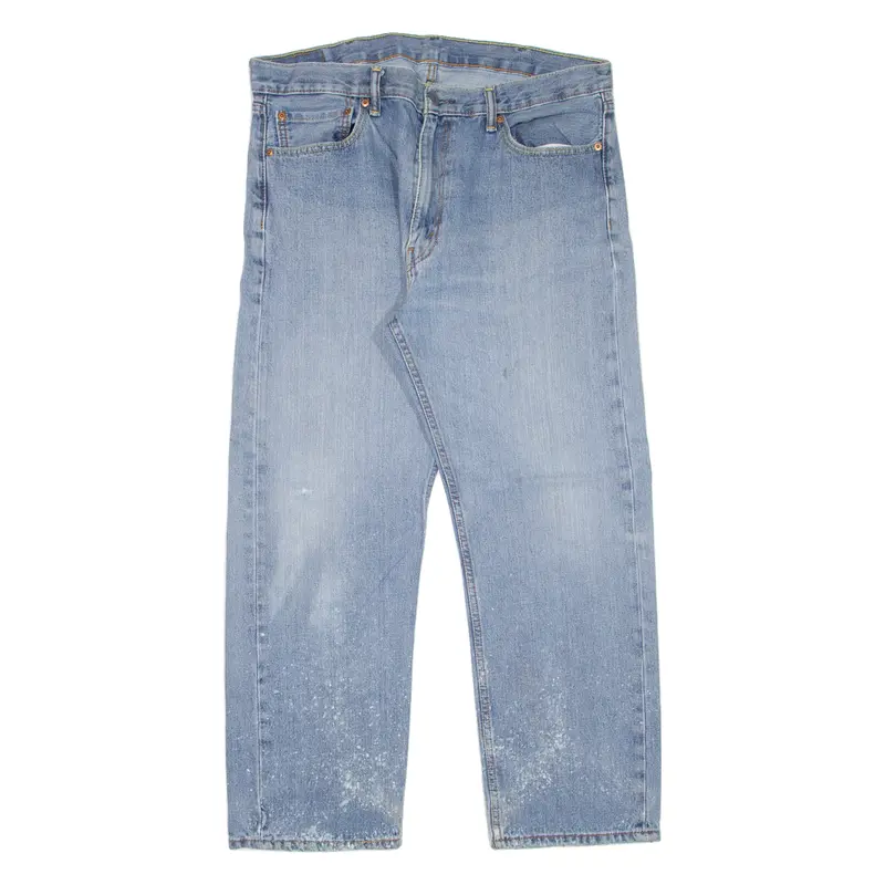 Levi's 505 Jeans Mens Blue Regular Straight Stone Wash W38 L30 1