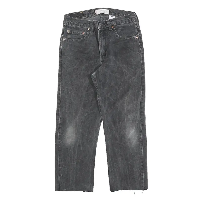 Levi's 505 Mens Black Regular Straight Denim Cotton Blend Dark W31 L25 Classic 1