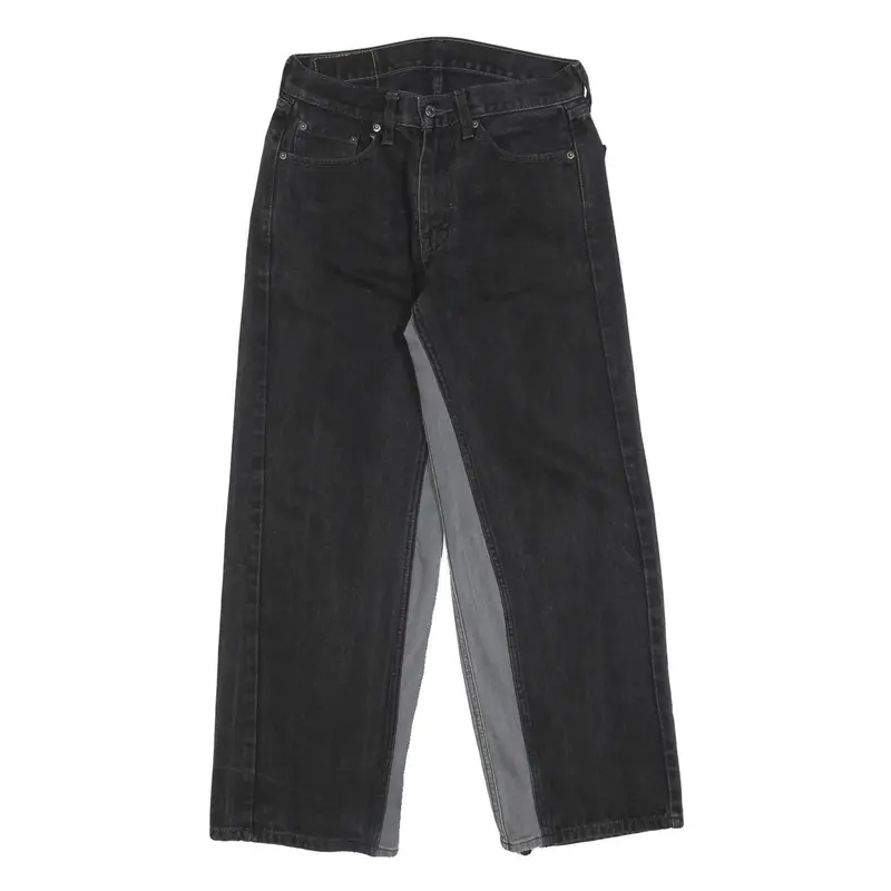 Levi's 505 Mens Jeans Black Loose Straight Denim Medium W30 L30 Classic Style 1