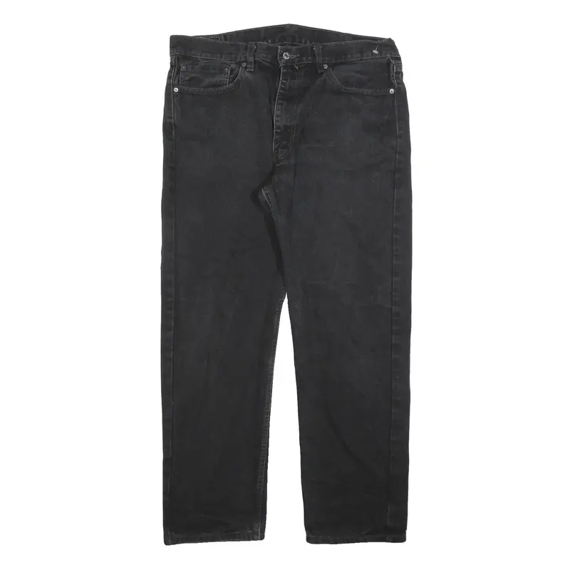 Levi's 505 Mens Jeans Black Regular Straight Denim Medium W38 L32 Zip Closure 1