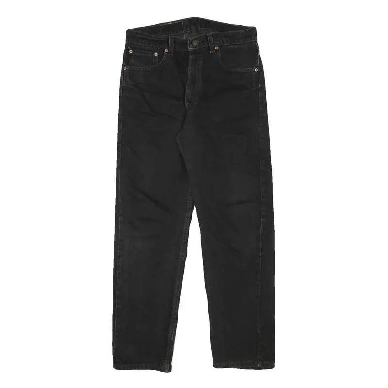 Levi's 505 Mens Jeans Black Regular Straight Denim Rinse W31 L29 Classic Fit 1