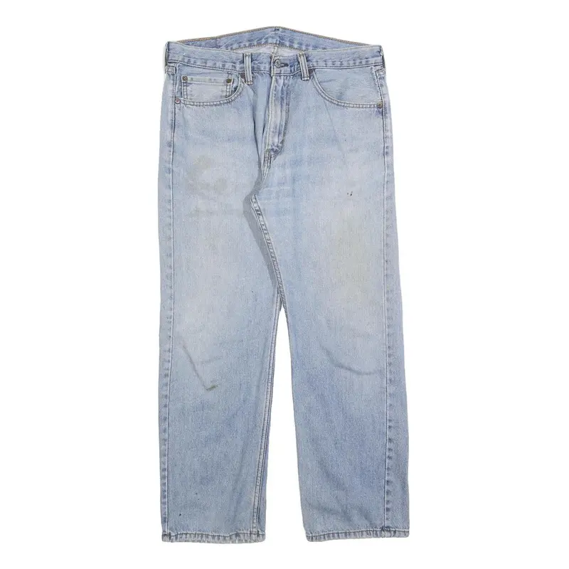 Levi's 505 Mens Jeans Blue Regular Straight Denim Light W34 L29 Classic Zip 1