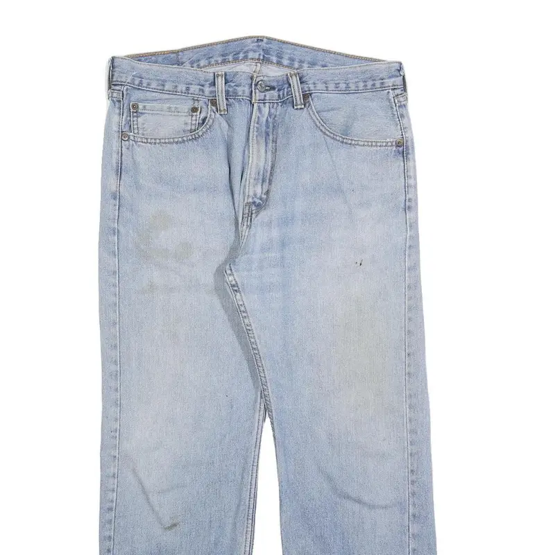 Levi's 505 Mens Jeans Blue Regular Straight Denim Light W34 L29 Classic Zip 2