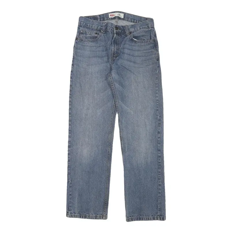 Levi's 505 Mens Jeans Blue Regular Straight Denim Medium W30 L30 Classic Fit Zip 1