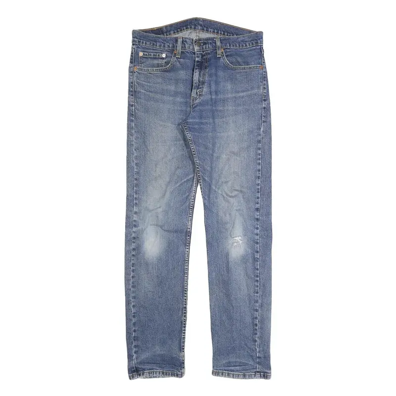 Levi's 505 Mens Jeans Blue Regular Straight Denim Medium W33 L34 Classic Fit Zip 1