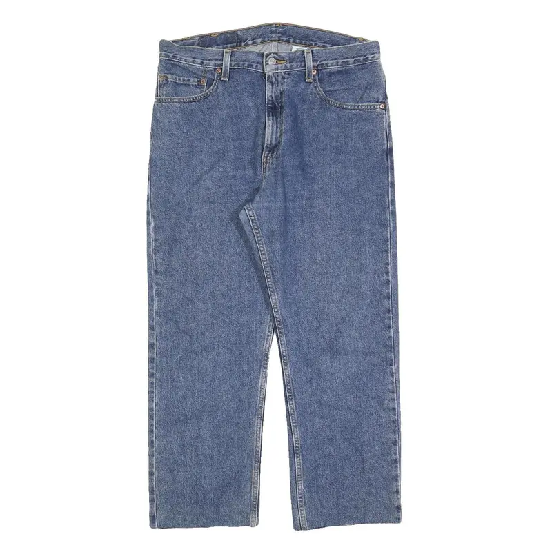 Levi's 505 Mens Jeans Blue Regular Straight Denim Medium W34 L26 Classic Fit Zip 1
