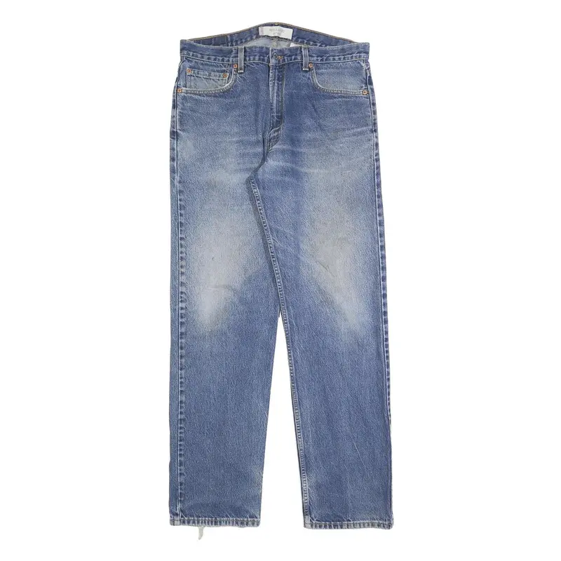 Levi's 505 Mens Jeans Blue Regular Straight Denim Medium W36 L34 Classic Style 1