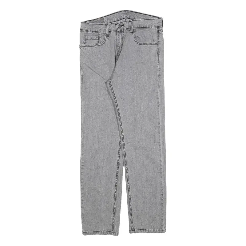 Levi's 505 Mens Jeans Grey Regular Straight Denim Medium W31 L30 Classic Fit 1
