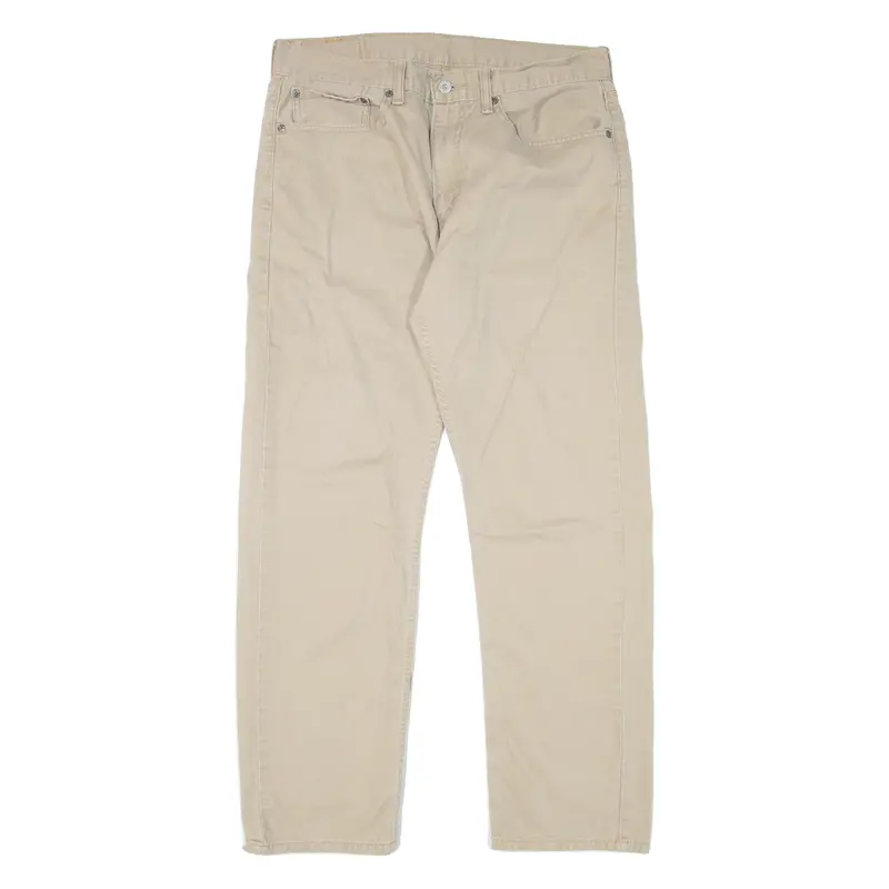 Levi's 505 Mens Trousers Beige Regular Straight W34 L30 1