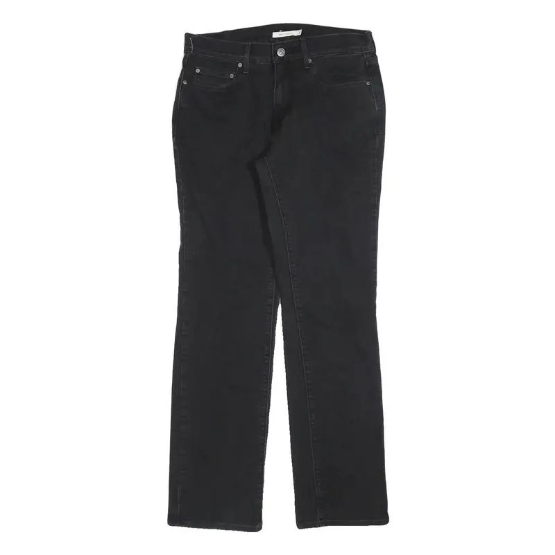 Levi's 505 Womens Black Regular Straight Denim Raw W29 L32 Classic Zip Jeans 1