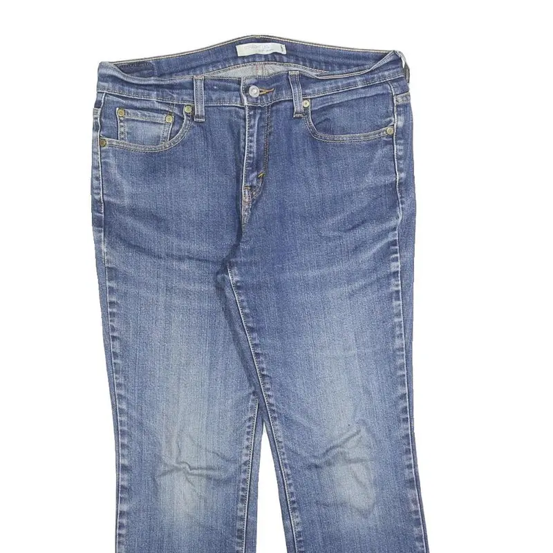 Levi's 505 Womens Jeans Blue Regular Straight Denim Medium W32 L26 Classic Zip 2