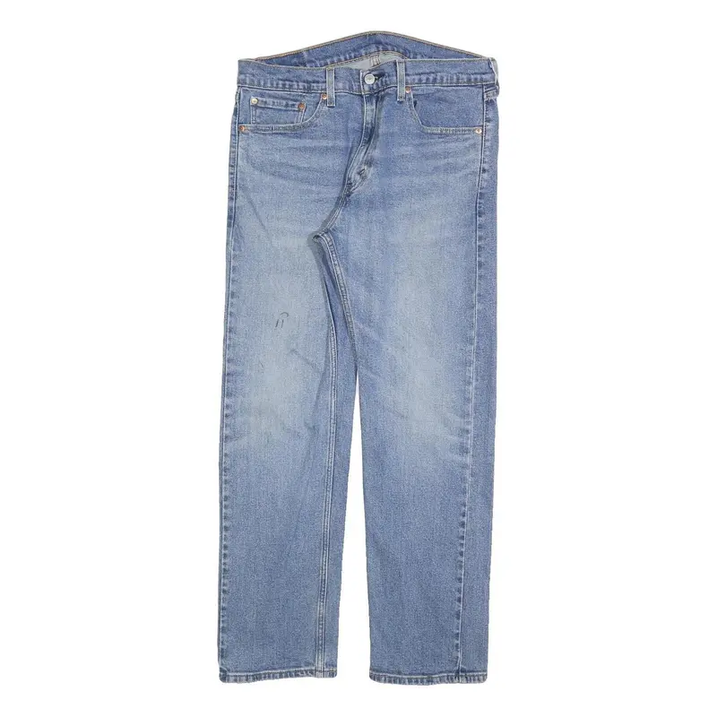 Levi's 505 Womens Jeans Blue Regular Straight Denim Medium W33 L30 Classic Style 1