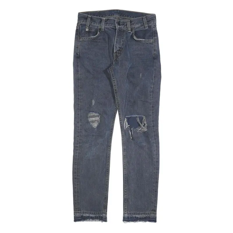 Levi's 505C Womens Jeans Blue Classic Straight Denim Medium W26 L27 Distressed 1