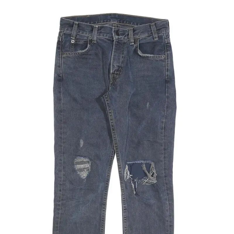 Levi's 505C Womens Jeans Blue Classic Straight Denim Medium W26 L27 Distressed 2