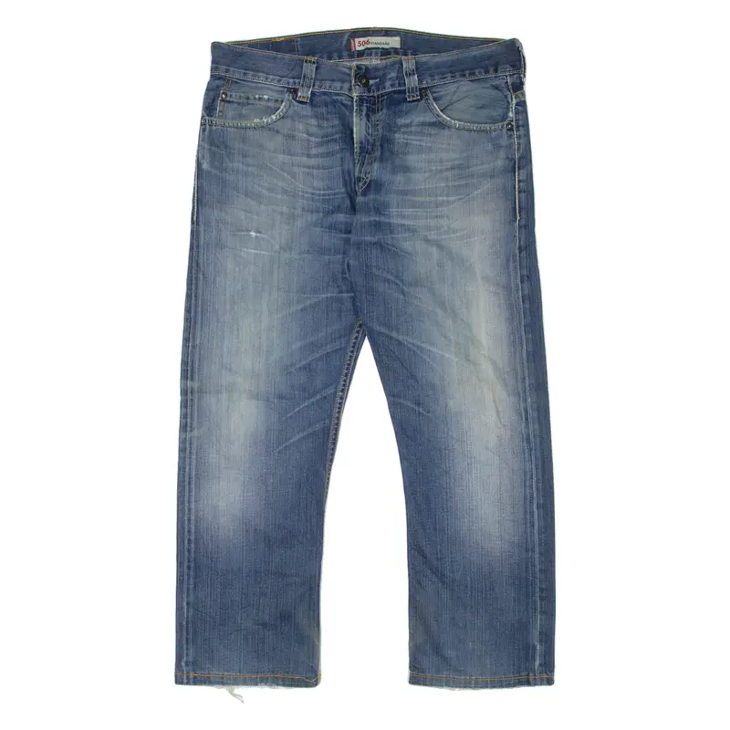 Levi's 506 Jeans Mens Blue Regular Straight Stone Wash W36 L27 1