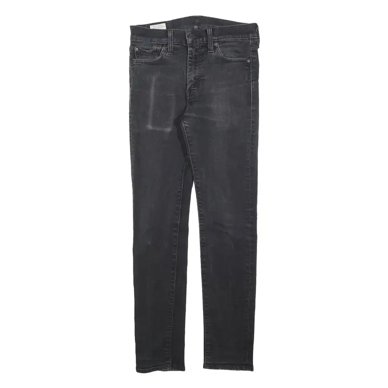 Levi's 510 Big E Mens Black Slim Skinny Denim Cotton Blend Medium W30 L29 Zip 1