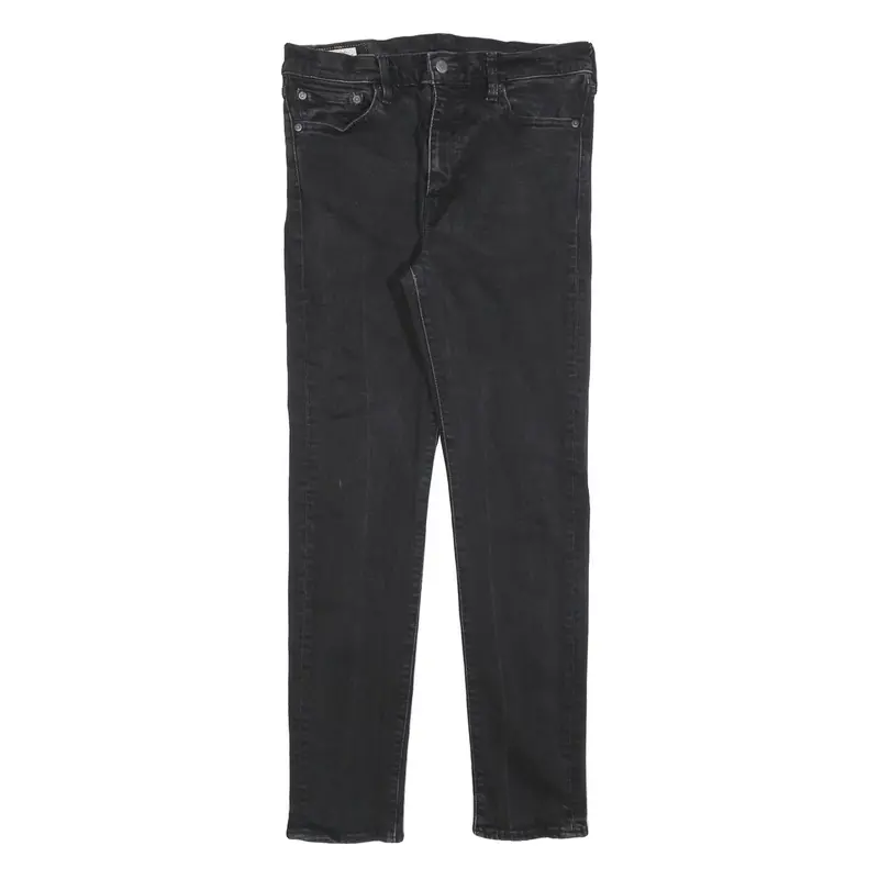 Levi's 510 Big E Mens Jeans Black Slim Skinny Denim W33 L29 Slim Fit Zip 1