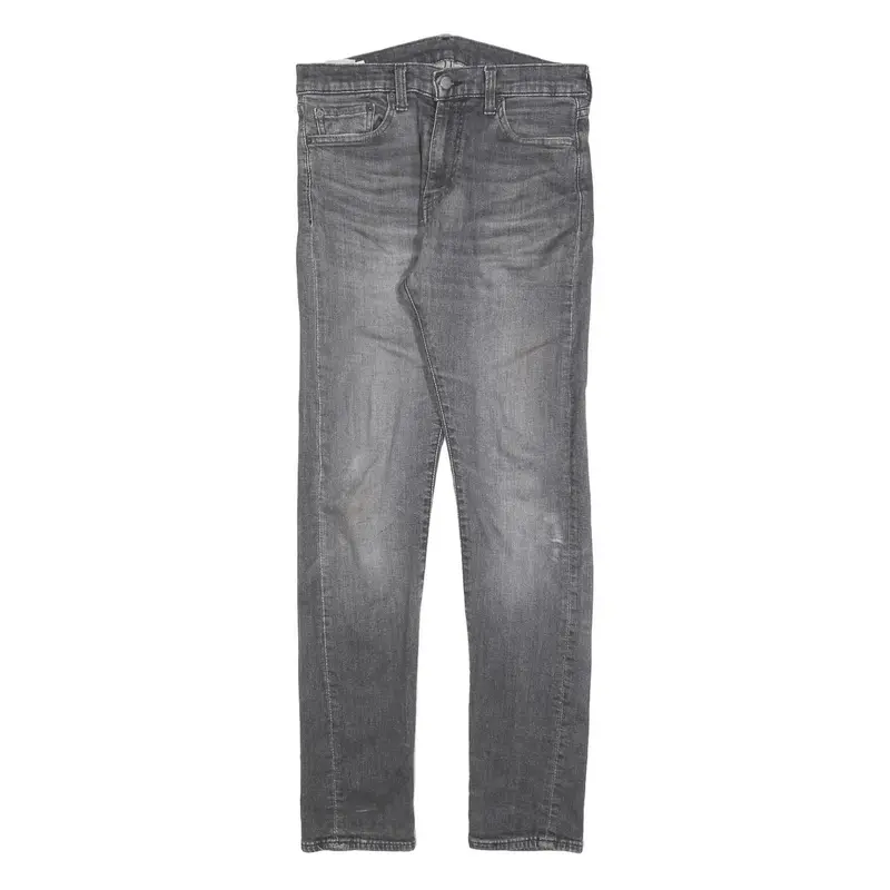 Levi's 510 Big E Mens Slim Grey Denim Jeans W31 L31 Classic Zip Cotton Blend 1