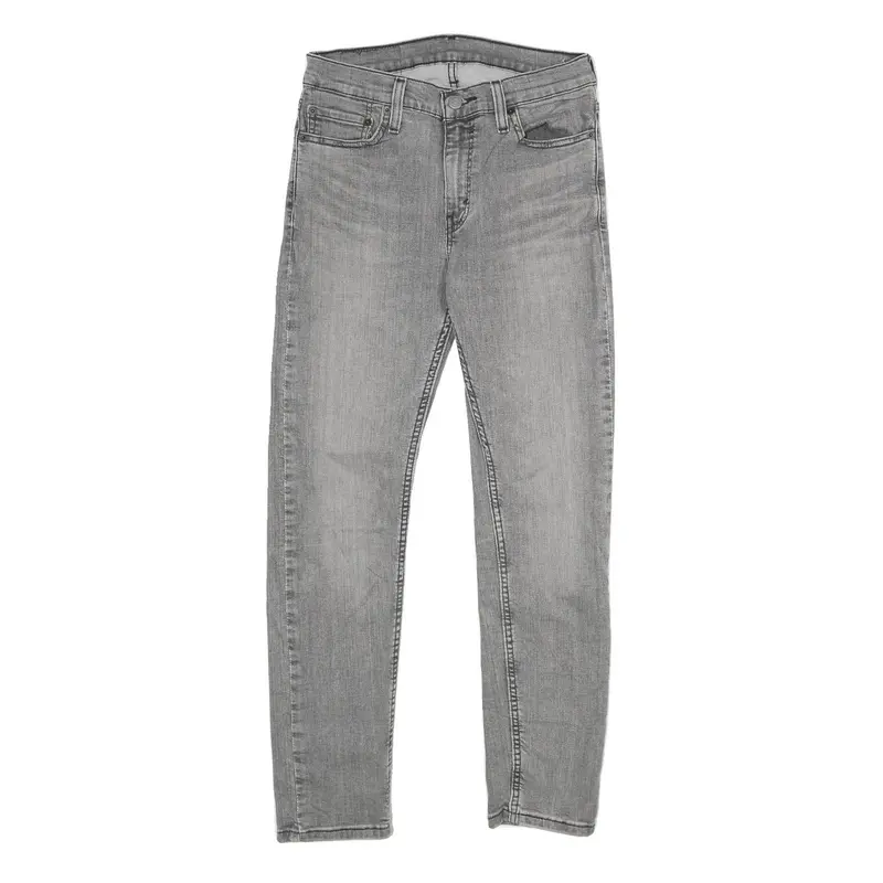 Levi's 510 Mens Jeans Grey Slim Skinny Denim W29 L30 Classic Cotton Blend Zip 1