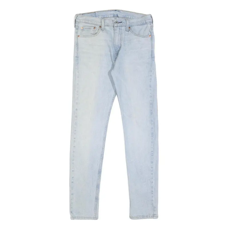 Levi's 510 Mens Slim Light Blue Denim Raw Slim Jeans W30 L32 Classic Fit Zip 1