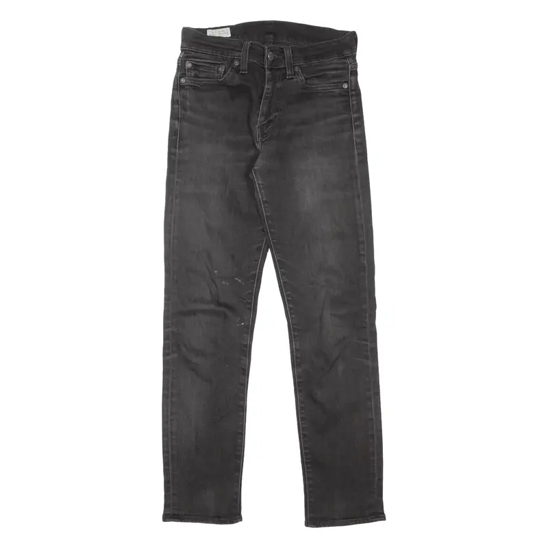Levi's 511 Big E Jeans Womens Black Slim Straight W25 L30 1