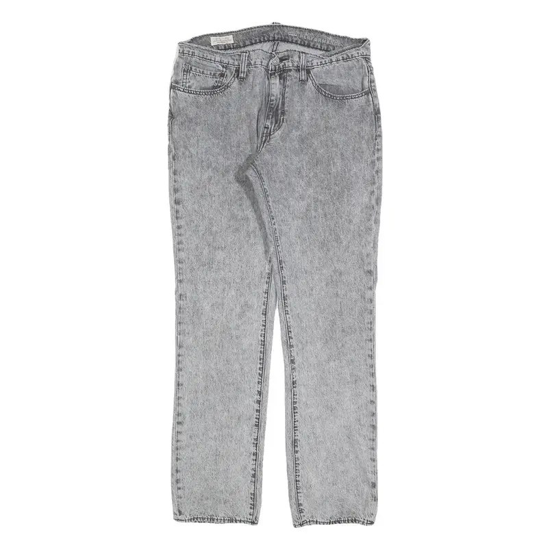 Levi's 511 Big E Mens Jeans Grey Slim Straight Denim Medium W32 L32 Zip 1
