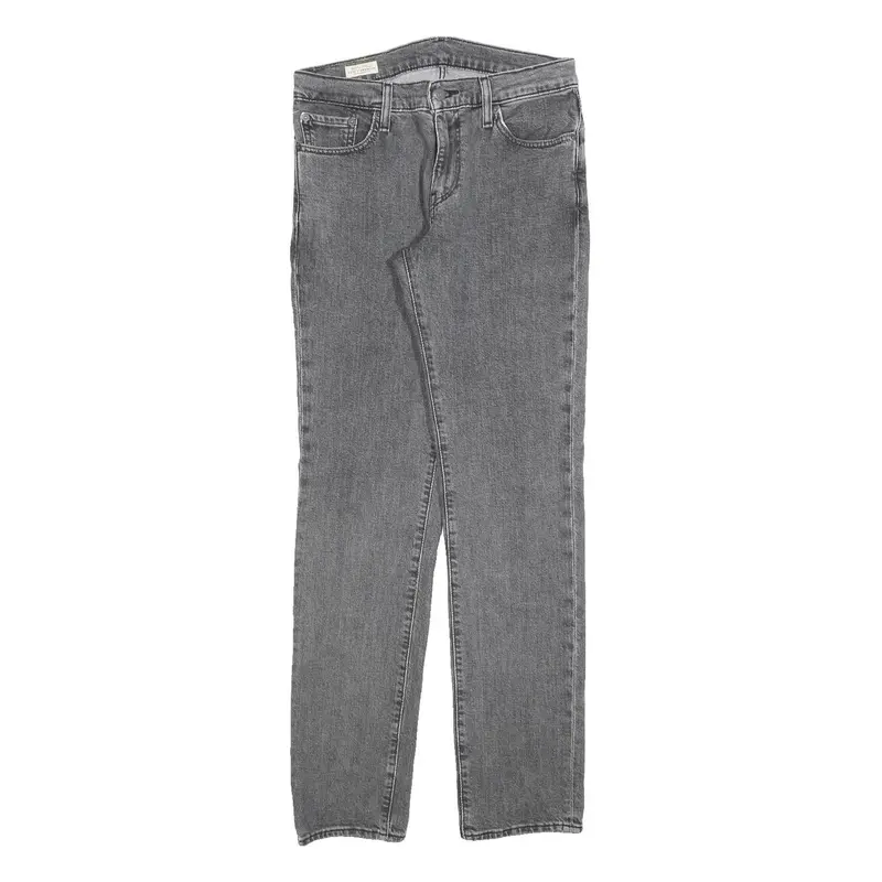 Levi's 511 Big E Mens Slim Grey Denim Medium W29 L32 Stretch Cotton Blend Zip 1