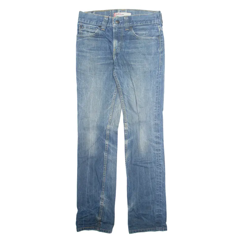 Levi's 511 Jeans Mens Blue Slim Straight Stone Wash W30 L32 1