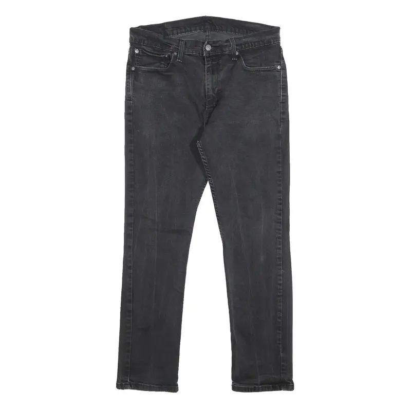 Levi's 511 Mens Jeans Black Slim Skinny Denim W32 L29 Classic Zip Pockets 1