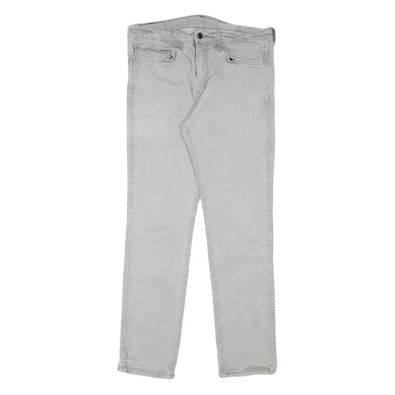 Levi's 511 Mens Jeans Grey Slim Skinny Denim W32 L30 Classic Zip Fastening 1