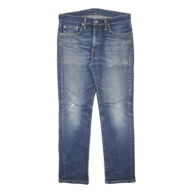 Levi's 511 Mens Slim Blue Denim Rinse Jeans W30 L28 Stylish Cotton Blend Zip 1