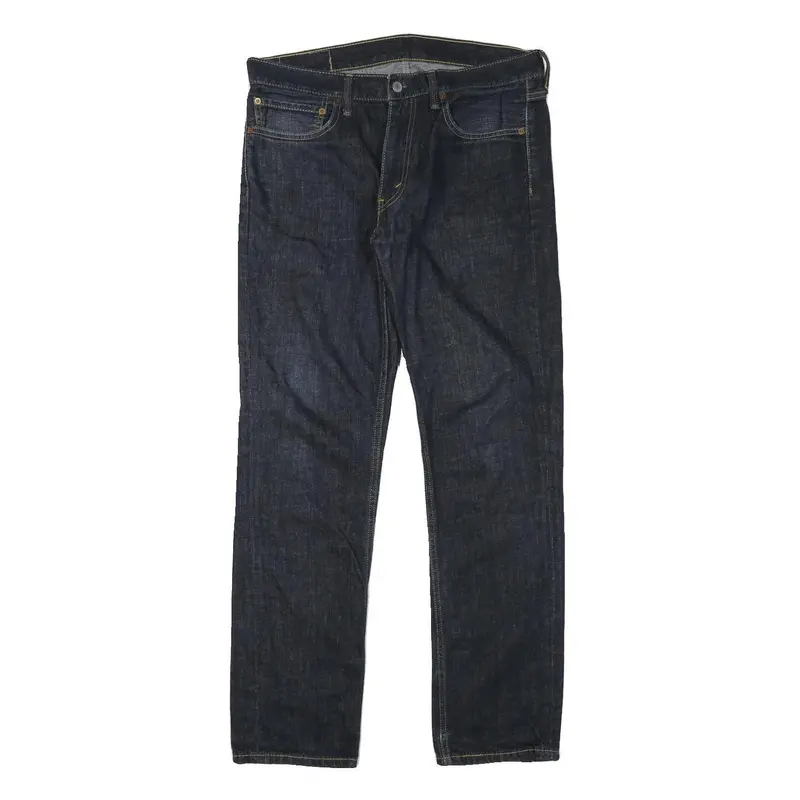 Levi's 511 Mens Slim Dark Blue Denim W34 L32 Zip Cotton Blend Jeans 1