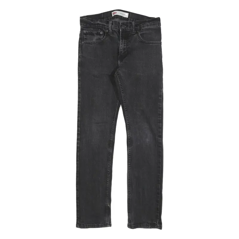 Levi's 511 Slim Boys Jeans Black Slim Skinny Denim W28 L28 Zip Cotton Blend 1
