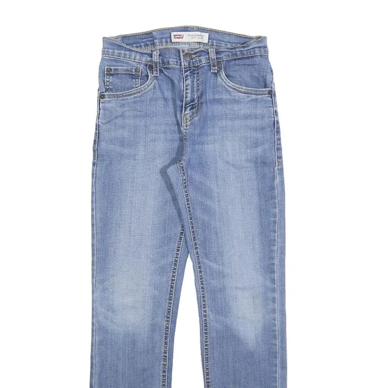 Levi's 511 Slim Boys Jeans Blue Slim Skinny Denim Medium W27 L27 Performance 2
