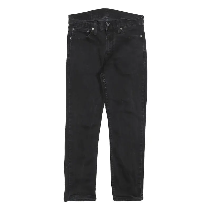 Levi's 511 Slim Mens Black Denim Slim Skinny Jeans W32 L26 Zip Cotton Blend 1