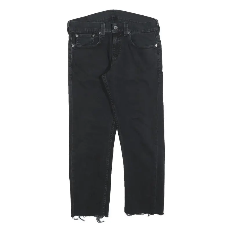 Levi's 511 Slim Mens Black Slim Skinny Denim Medium W30 L25 Raw Edge 1