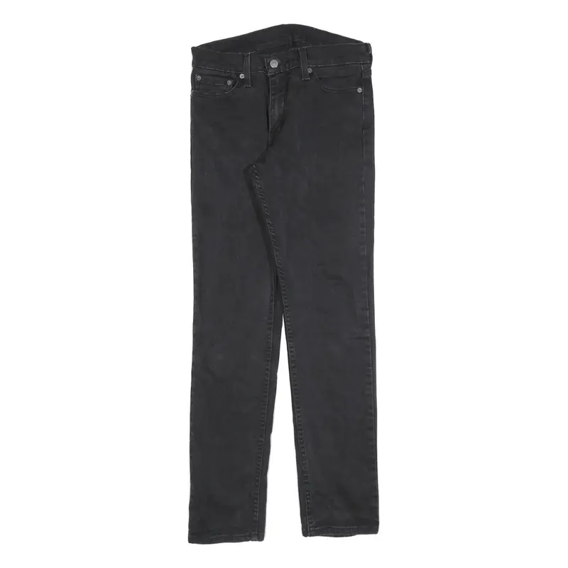Levi's 511 Slim Mens Black Slim Skinny Denim Medium W30 L32 Jeans Zip 1