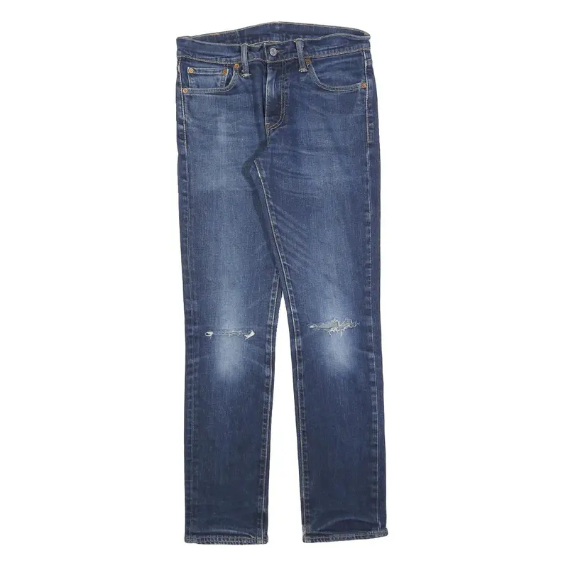 Levi's 511 Slim Mens Blue Denim Jeans Slim Straight Cotton Blend Zip W30 L32 1