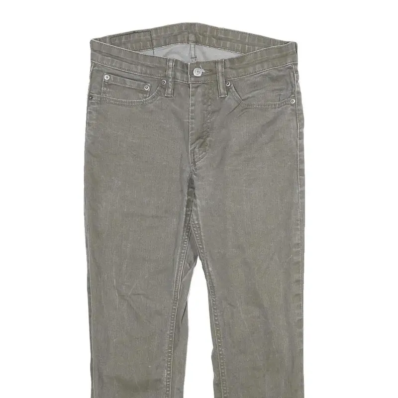 Levi's 511 Slim Mens Jeans Beige Slim Straight Denim W30 L26 Cotton Blend Toggle 2