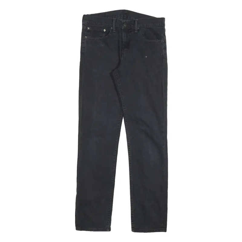 Levi's 511 Slim Mens Jeans Black Slim Skinny Denim Medium W31 L32 Zip Cotton 1