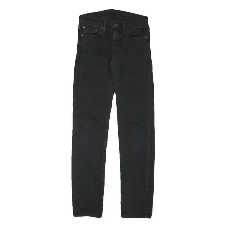 Levi's 511 Slim Mens Jeans Black Slim Skinny Denim W26 L30 Classic Zip Fastening 1