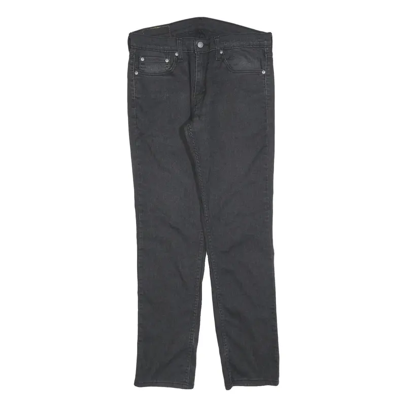 Levi's 511 Slim Mens Jeans Black Slim Skinny Denim W32 L32 Classic Zip Fastening 1
