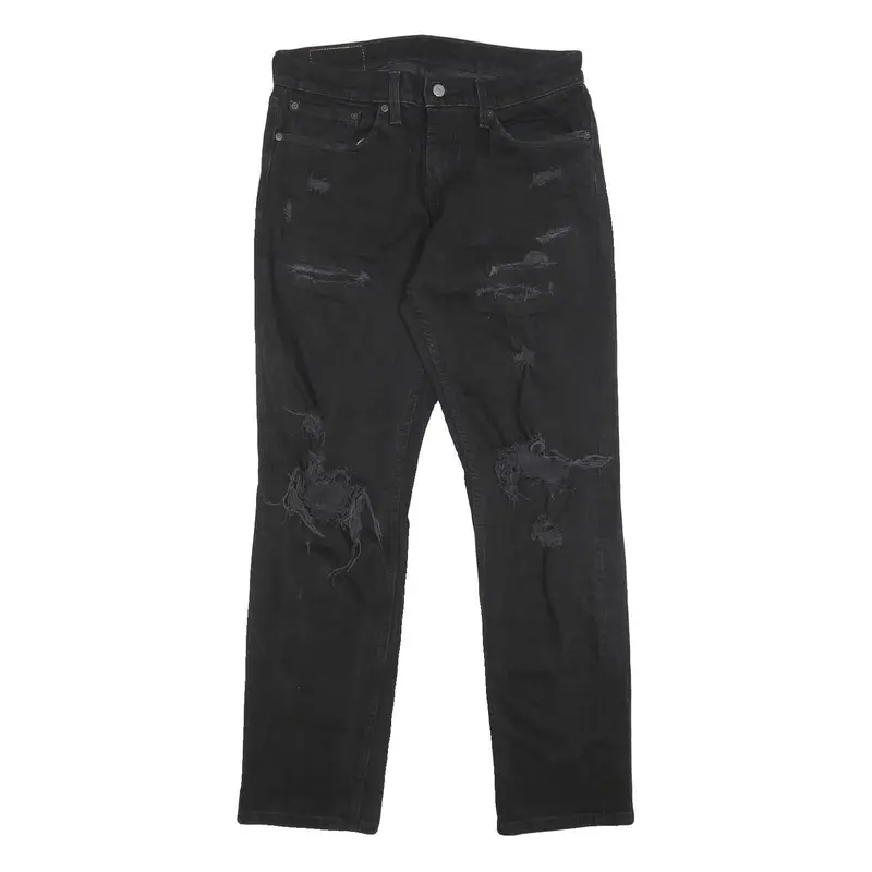 Levi's 511 Slim Mens Jeans Black Slim Slim Cotton Blend W32 L32 Distressed 1