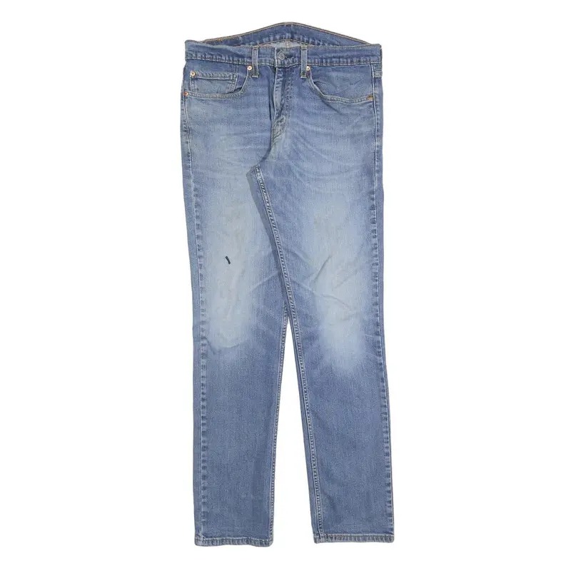 Levi's 511 Slim Mens Jeans Blue Slim Straight Denim Rinse W34 L34 Classic Zip 1