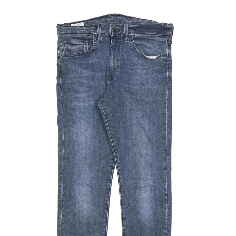 Levi's 512 Big E Mens Jeans Blue Slim Skinny Denim Medium W31 L32 Zip 2
