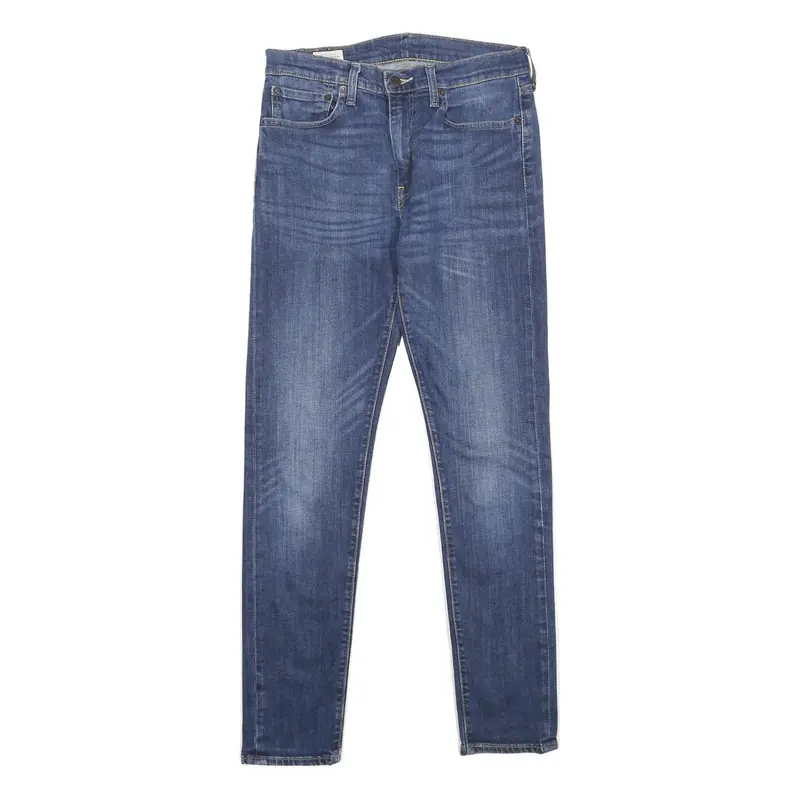 Levi's 512 Big E Mens Jeans Blue Slim Skinny Denim Medium W31 L34 Zip Closure 1