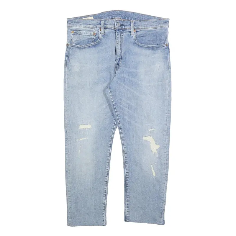Levi's 512 Big E Mens Slim Jeans Blue Denim Light W34 L25 Cotton Blend Zip 1