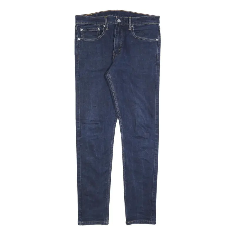 Levi's 512 Big E Mens Slim Jeans Blue Denim W34 L34 Cotton Blend Zip 1